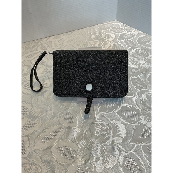Unbranded Handbags - Unbranded Wristlet Clutch Women OS Black Excellent Glitter Shimmer Evening Bag